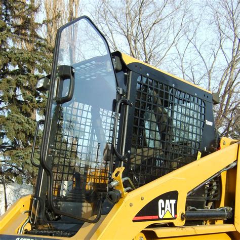 caterpillar 226 skid steer cab enclosure|caterpillar cabin door enclosure.